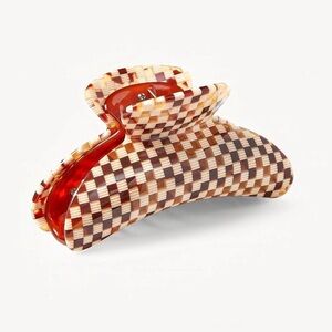 🎸MACHETE🎸🔥NWT🔥 Grande Heirloom Claw in Tortoise Checker